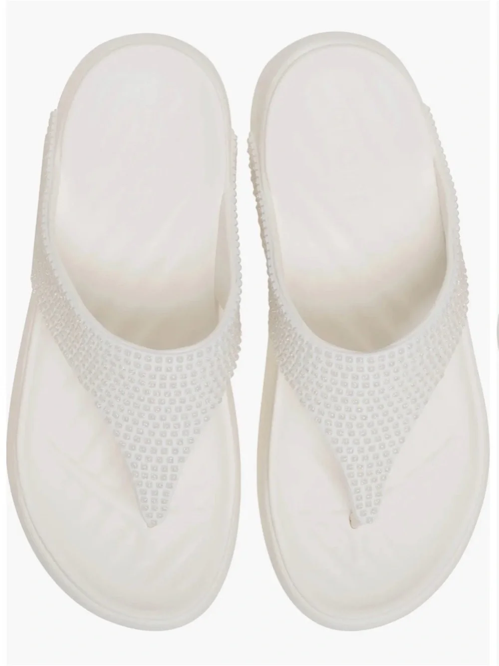 Crocs women’s getaway gems flip flops- chalk